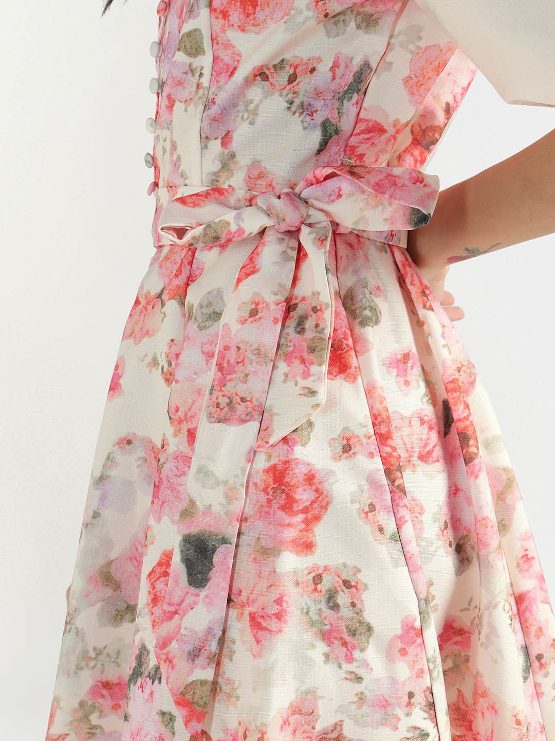 Elle Women Pink Collar Dress