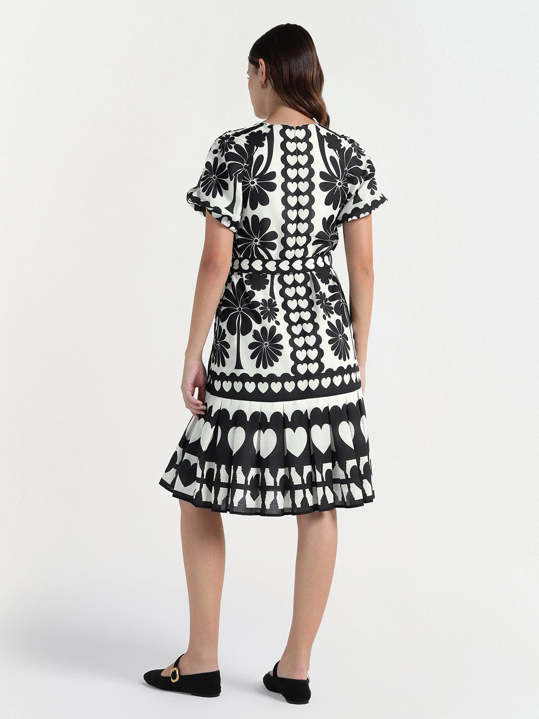 Elle Women Black Round Neck Dress