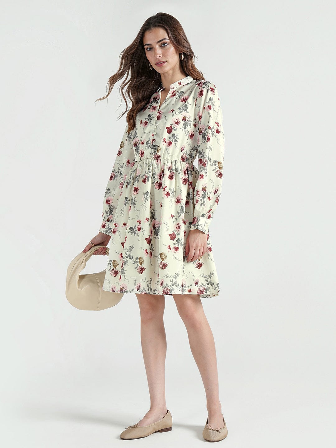 Elle Women Multi Printed Collar Dress