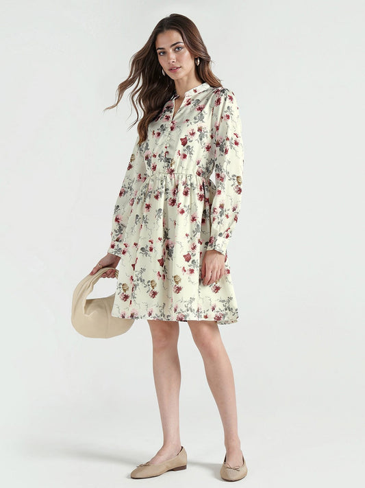 Elle Women Multi Printed Collar Dress