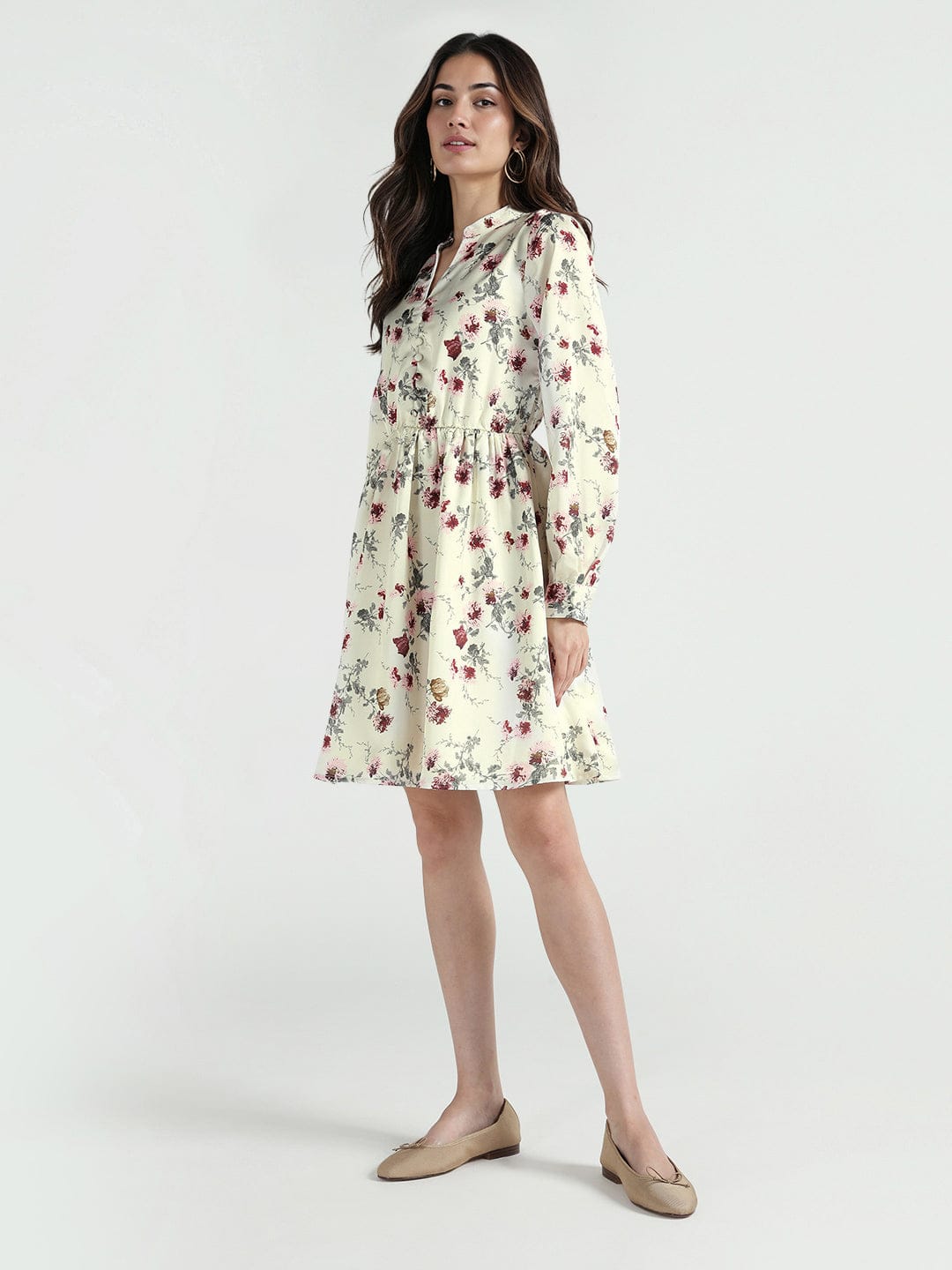 Elle Women Multi Printed Collar Dress