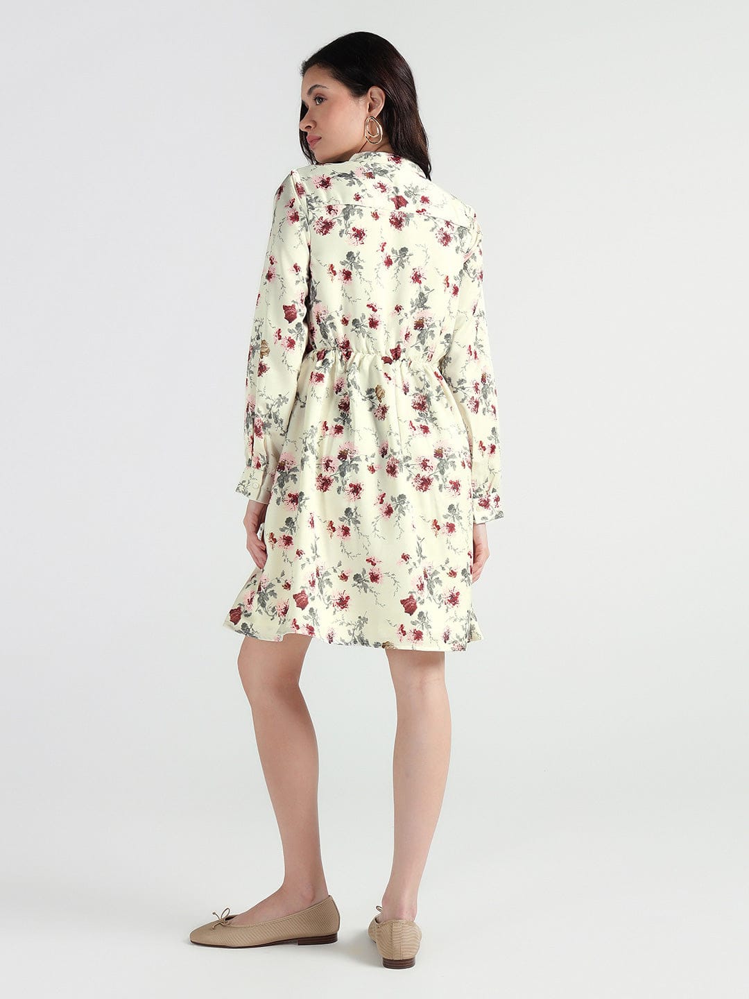 Elle Women Multi Printed Collar Dress