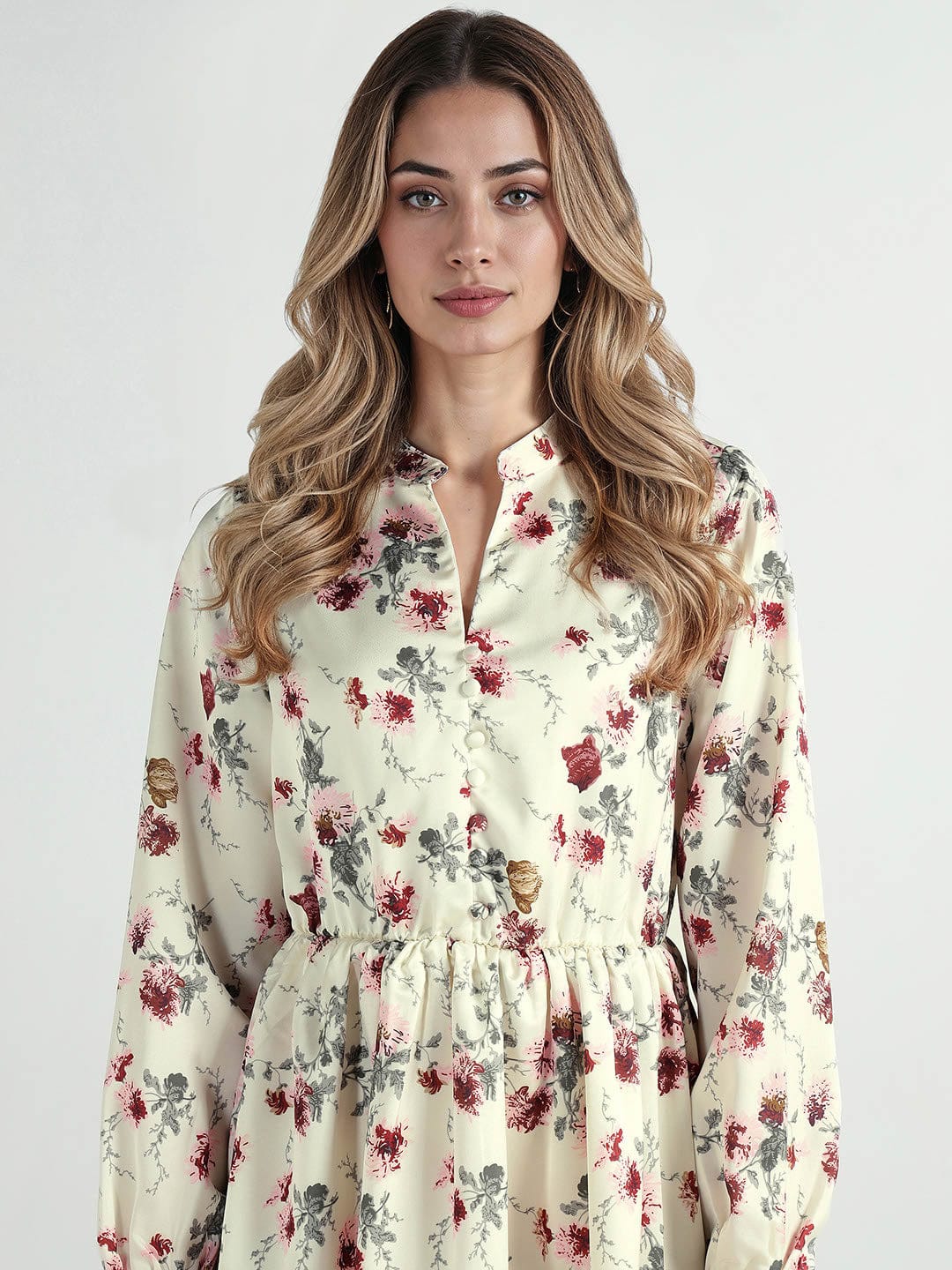 Elle Women Multi Printed Collar Dress