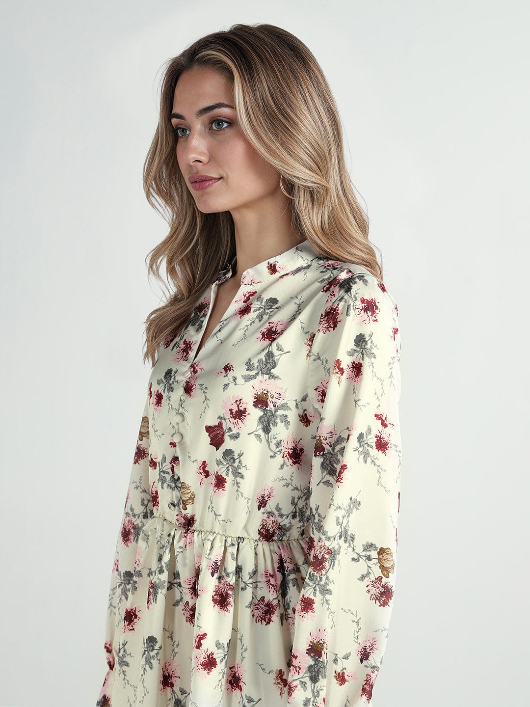 Elle Women Multi Printed Collar Dress