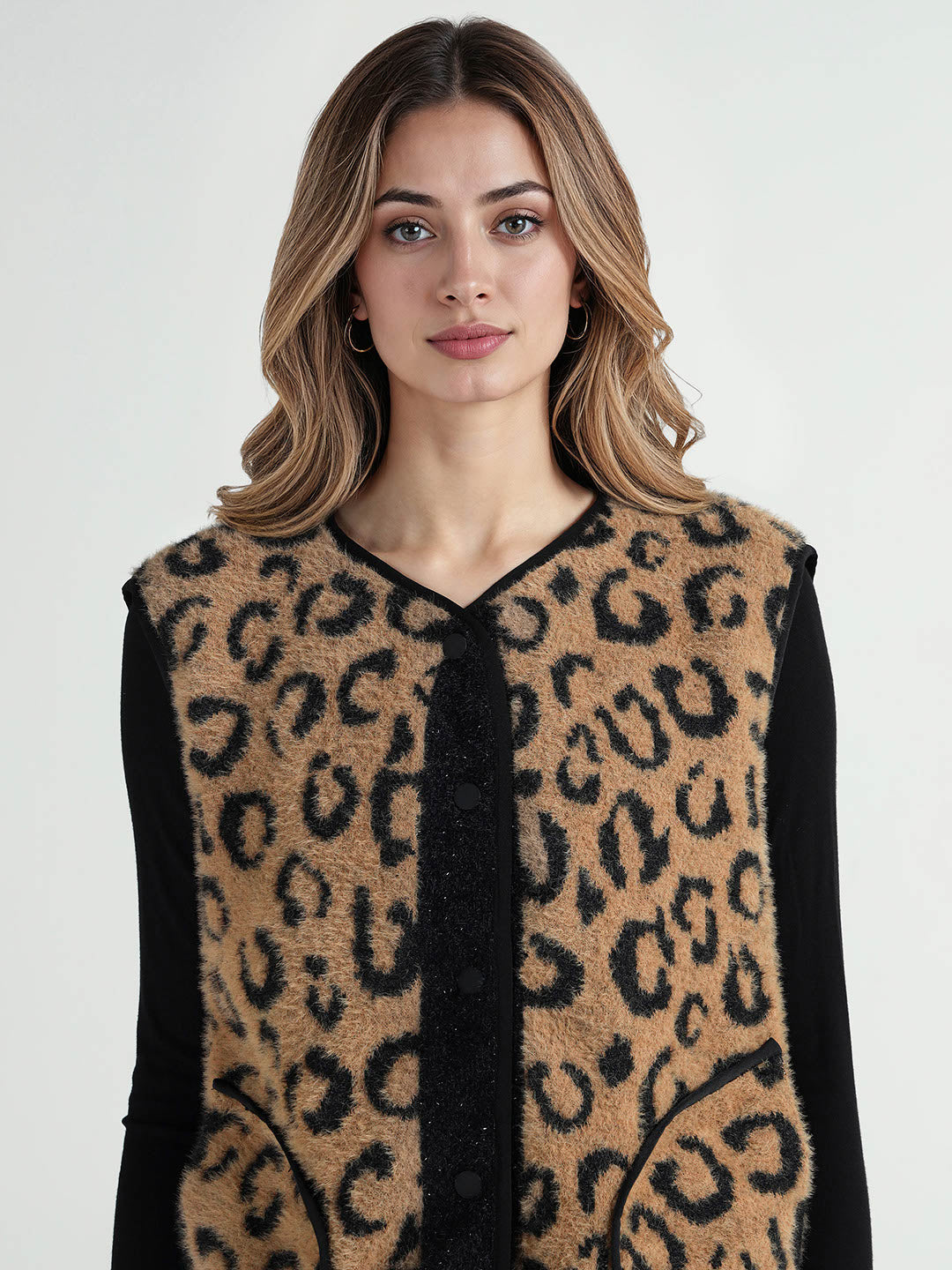 Elle Women Multi Printed Round Neck Jacket
