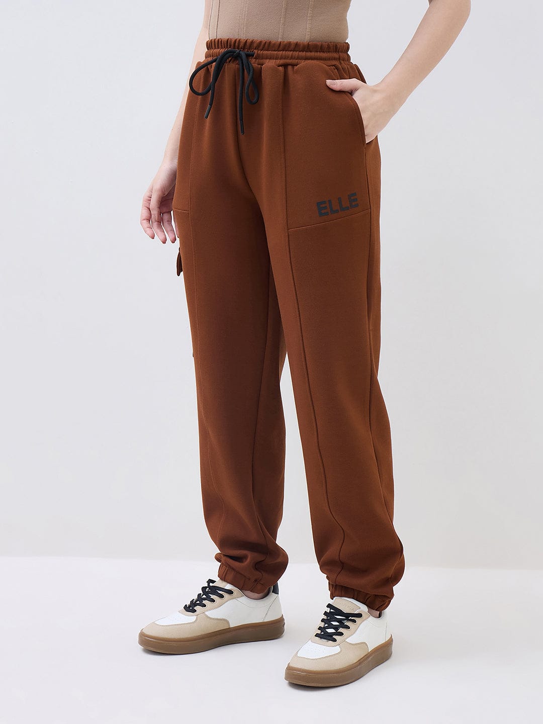 ELLE Women Brown Regular Fit Sweatpant