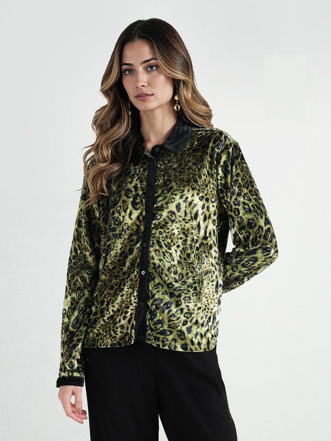 Elle Women Multi Printed Collar Shirt