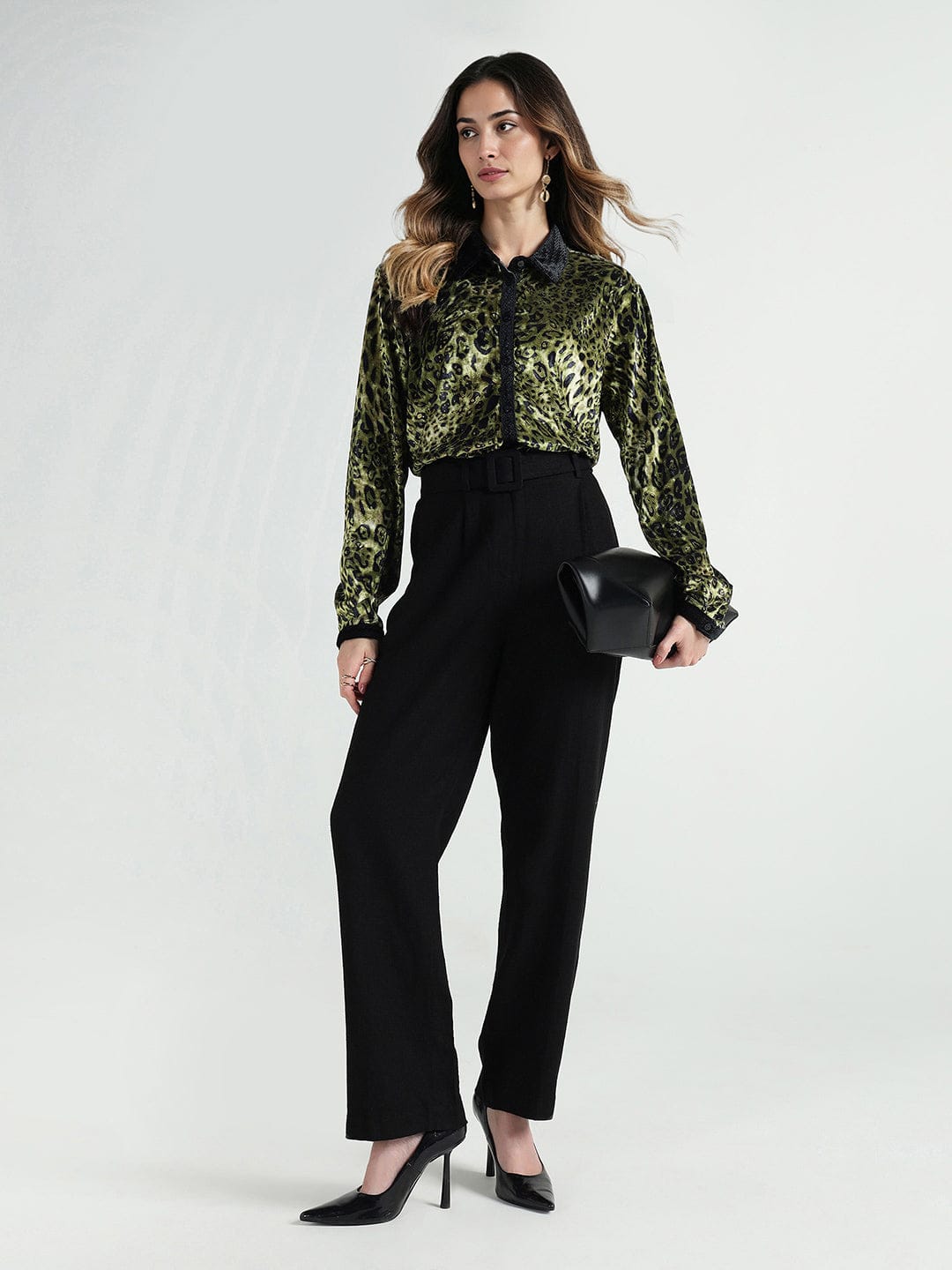 Elle Women Multi Printed Collar Shirt