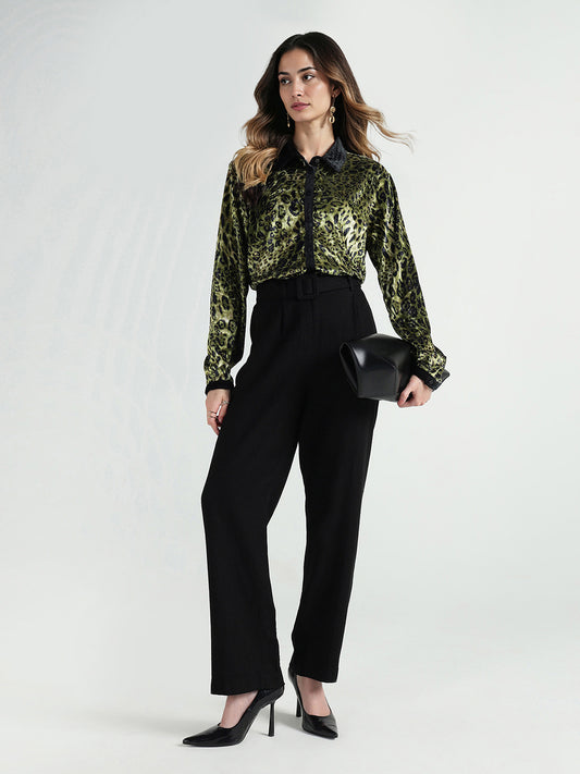 Elle Women Multi Printed Collar Shirt