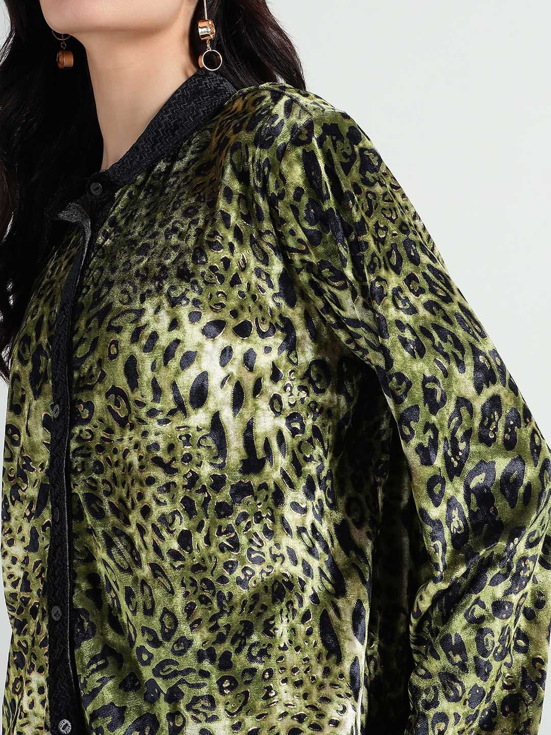 Elle Women Multi Printed Collar Shirt