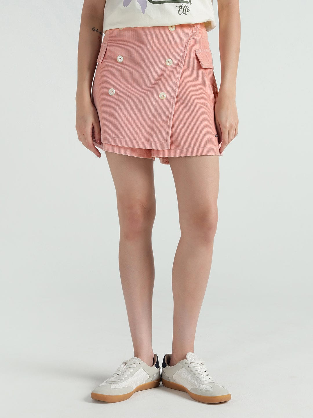 Shop Elle Women Pink Slim Fit Solid Skirt Online – Iconic India