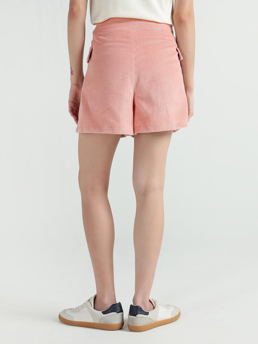 Elle Women Pink Slim Fit Solid Skirt