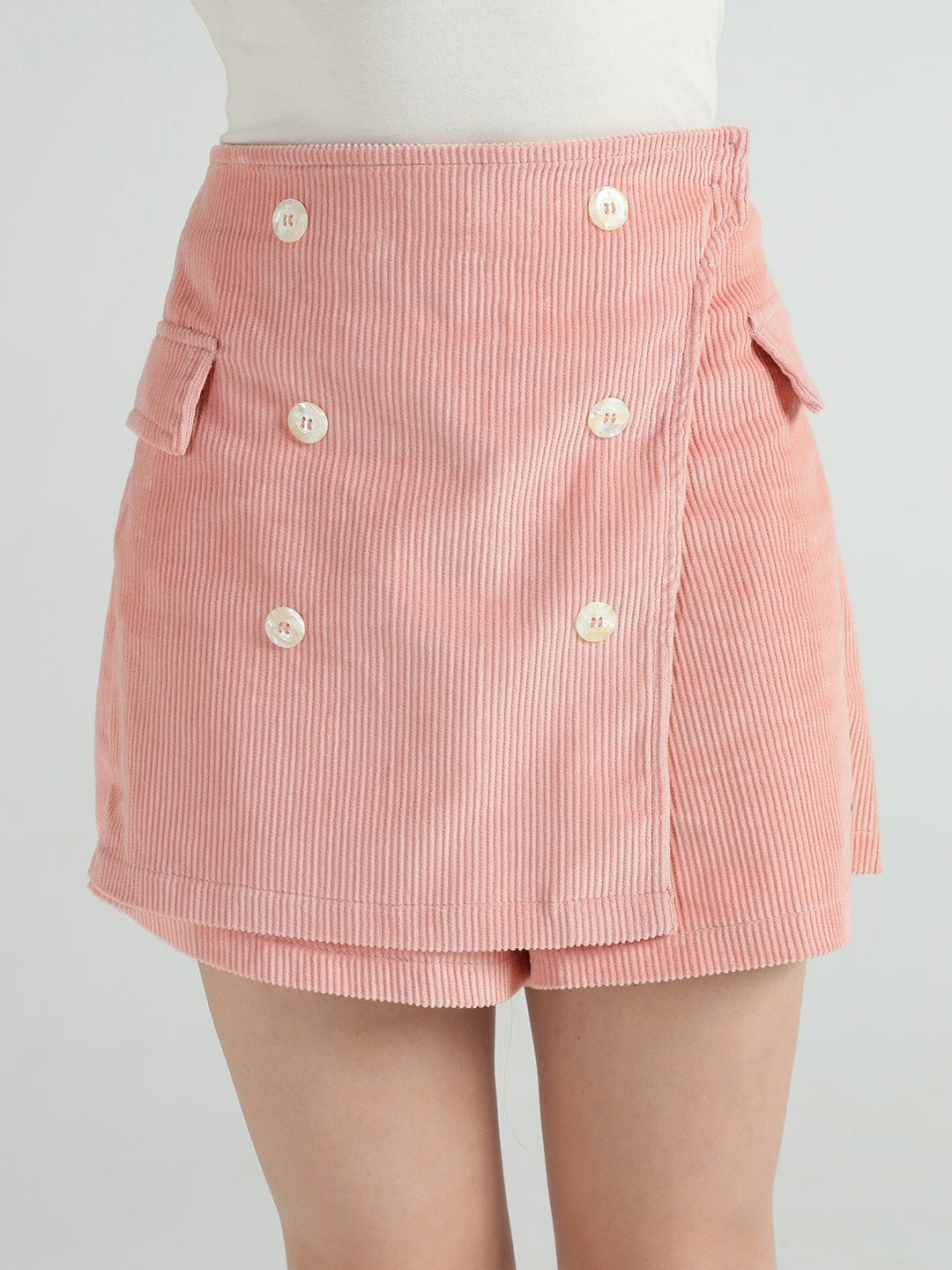 Elle Women Pink Slim Fit Solid Skirt