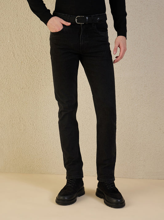 Iconic Men Black Solid Skinny Fit Jeans