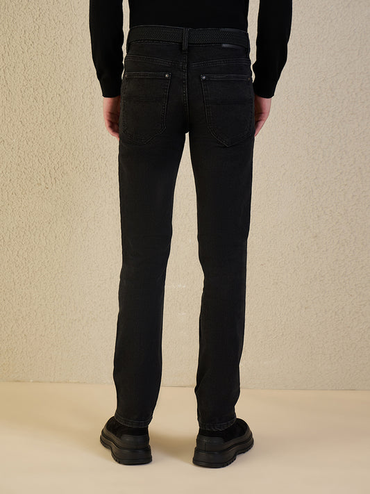 Iconic Men Black Solid Skinny Fit Jeans