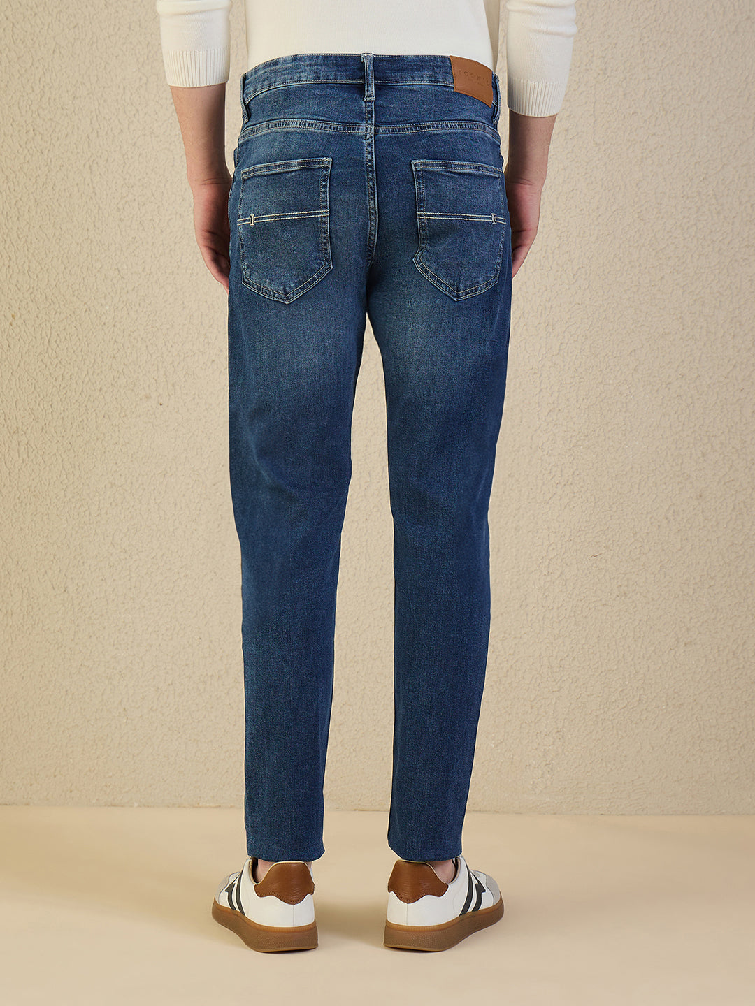 Iconic Men Blue Solid Slim Fit Jeans
