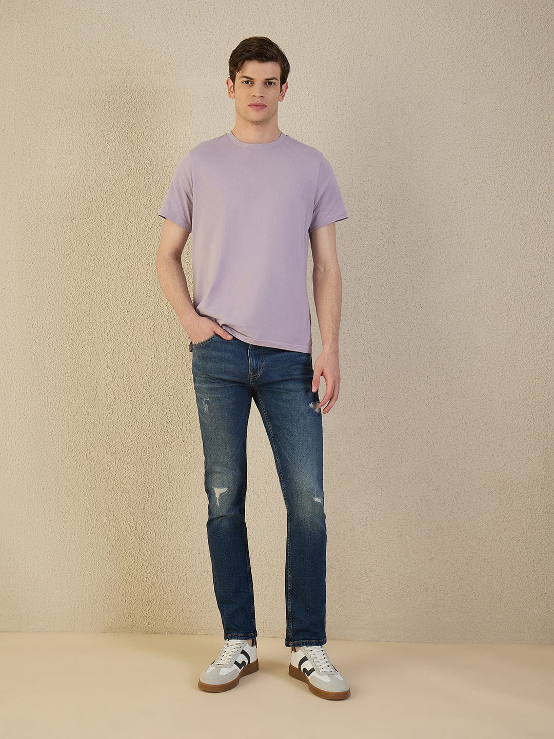 Iconic Men Blue Solid Skinny Fit Jeans