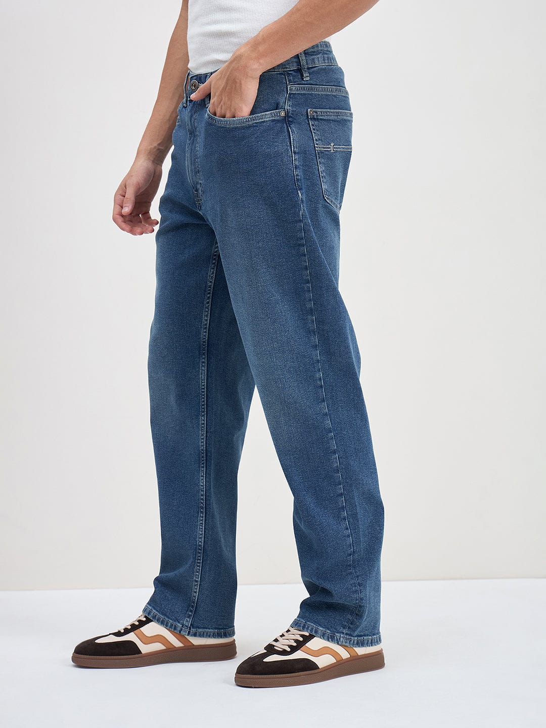 ICONIC Men Blue Loose Fit Jeans