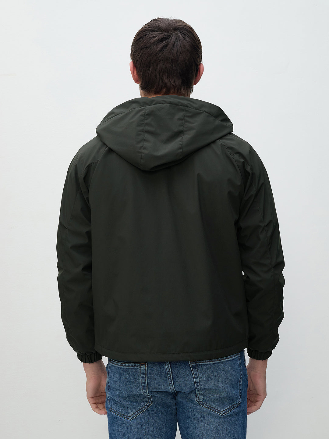 ICONIC Men Green Hooded Jacket
