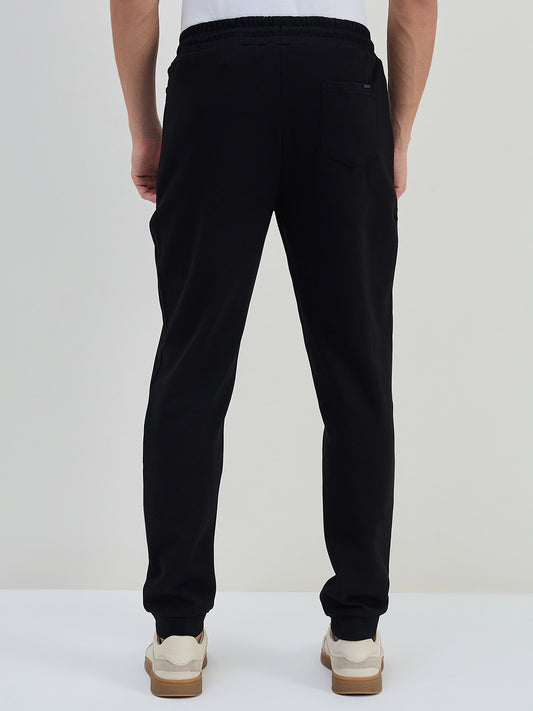 Iconic Men Black Solid Sweat Pant