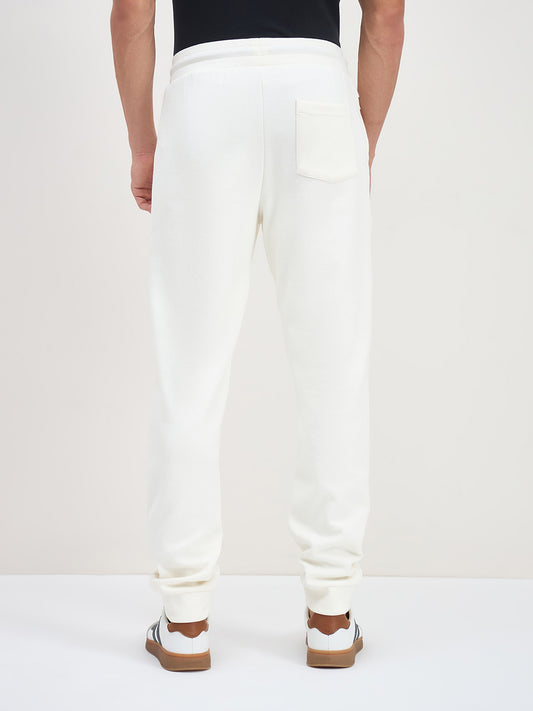 ICONIC Men White Relaxed Fit Sweat Pant