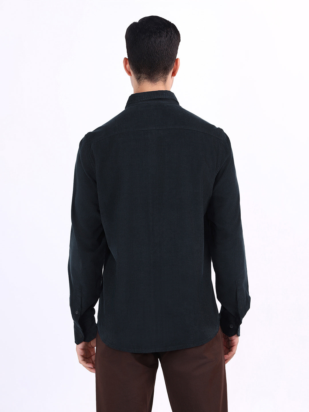 Iconic Men Blue Solid Collar Shirt