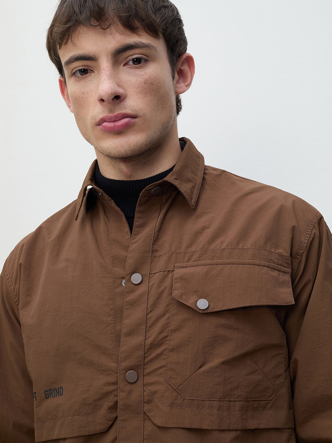 ICONIC Men Brown Relaxed Fit Shirt