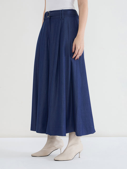 Iconic Women Blue Solid Pure Cotton Pant