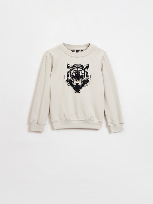 ANTONY MORATO Boys Cream Embroidered Sweatshirt