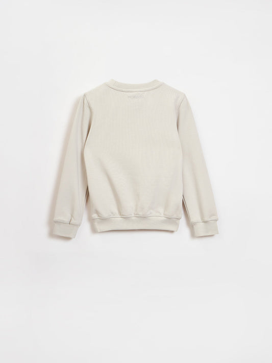 ANTONY MORATO Boys Cream Embroidered Sweatshirt