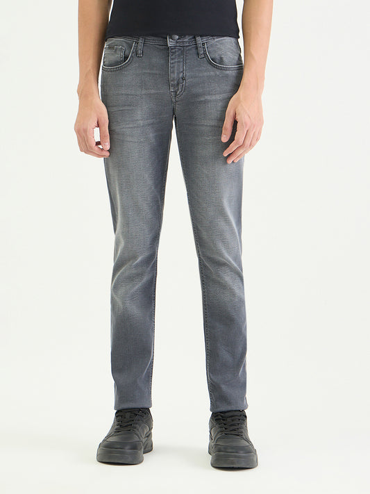 Antony Morato Men Tapered Fit Grey Solid Jeans