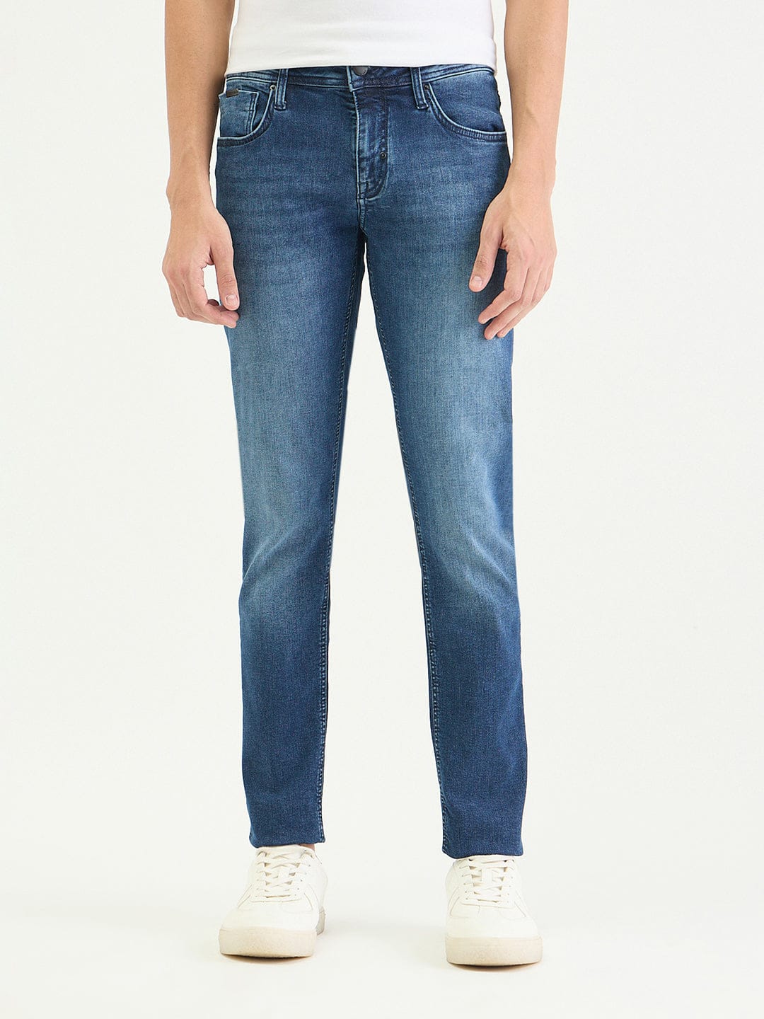 Antony Morato Men Tapered Fit Blue Solid Jeans