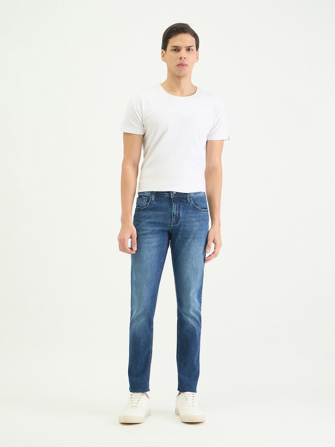 Antony Morato Men Tapered Fit Blue Solid Jeans