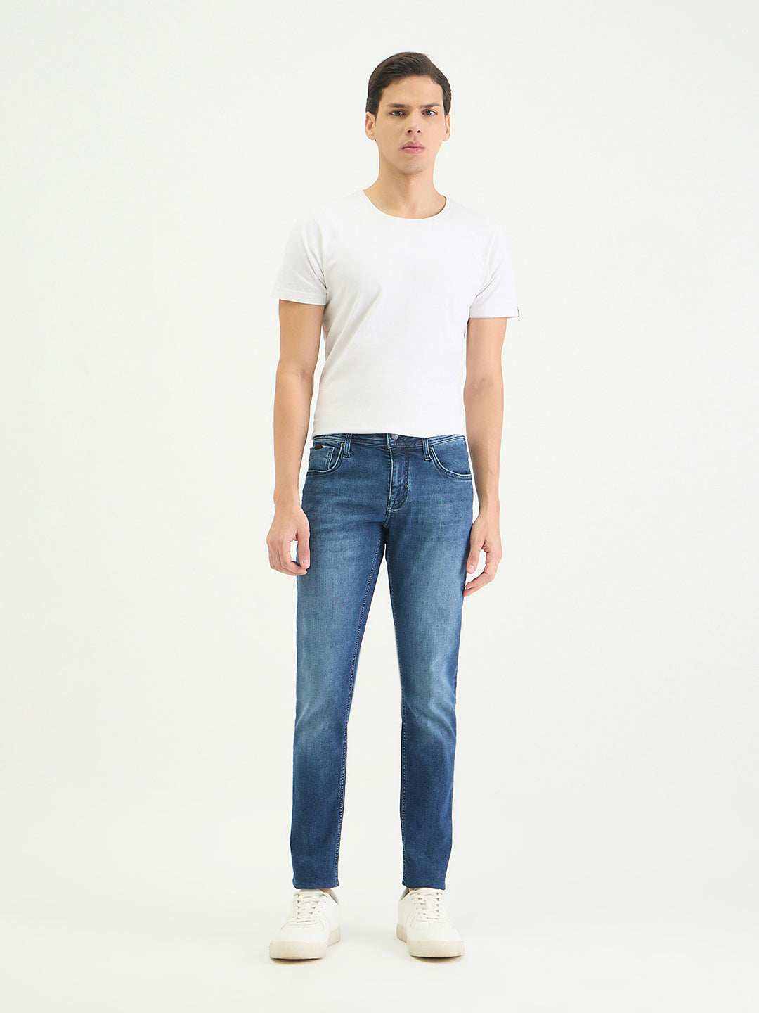 Antony Morato Men Tapered Fit Blue Solid Jeans