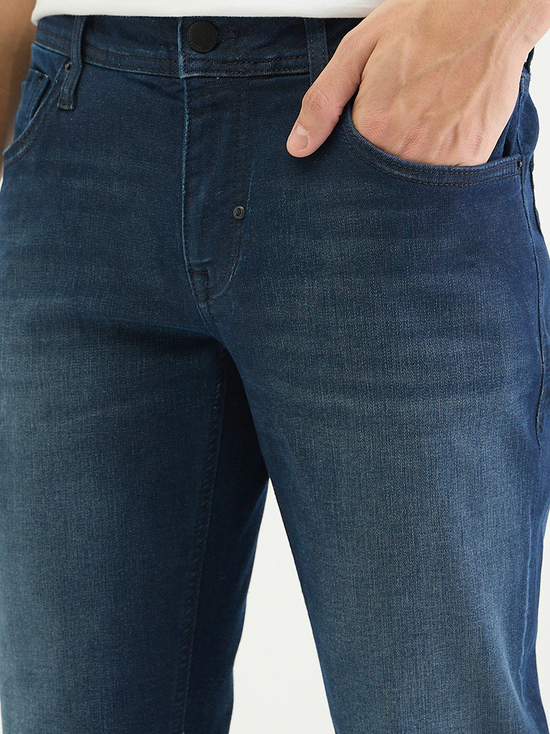 Antony Morato Men Tapered Fit Blue Solid Jeans