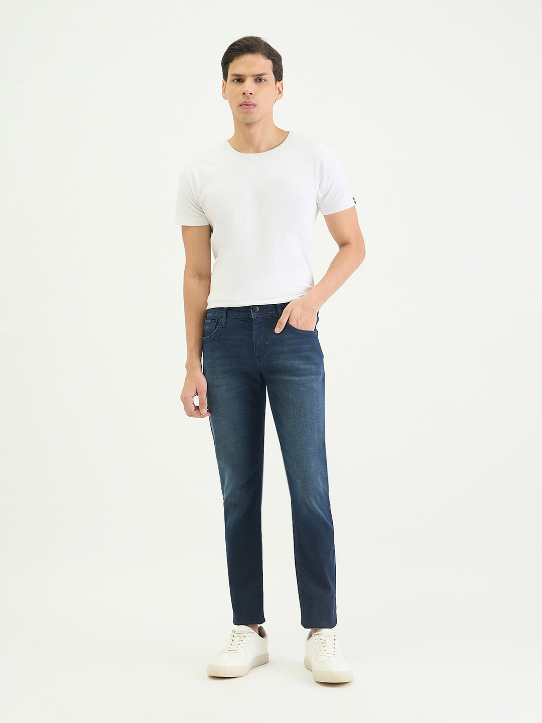 Antony Morato Men Tapered Fit Blue Solid Jeans