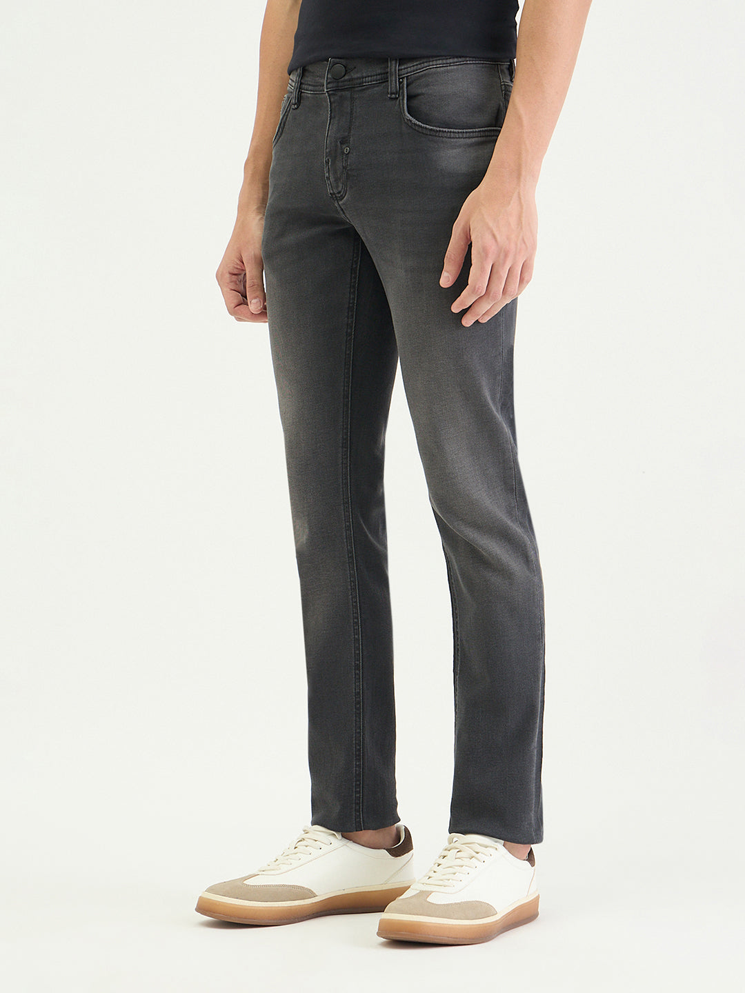 Antony Morato Men Super Skinny Fit Grey Solid Jeans