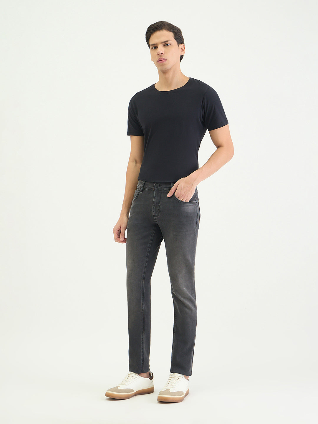 Antony Morato Men Super Skinny Fit Grey Solid Jeans