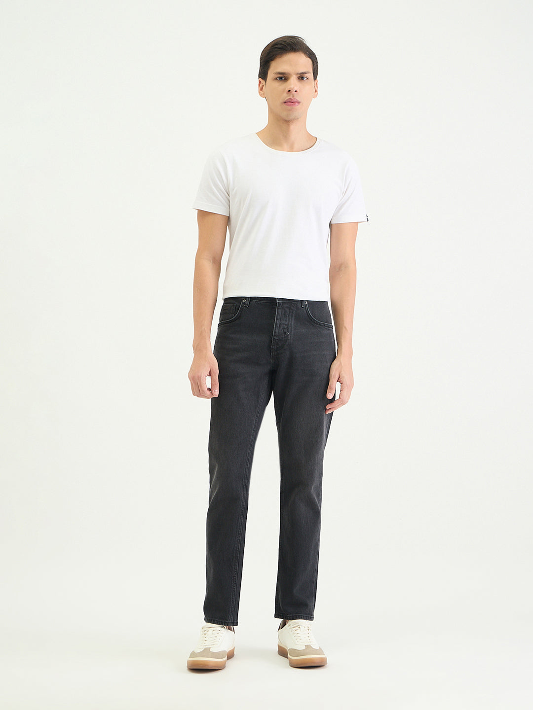 Antony Morato Men Slim Straight Fit Black Solid Jeans
