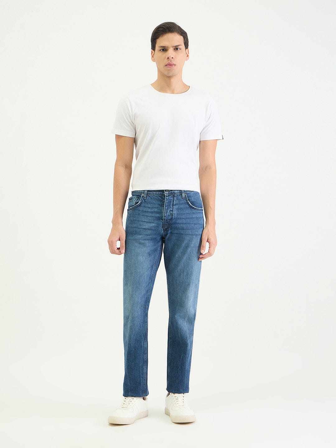 Antony Morato Men Slim Straight Fit Blue Solid Jeans