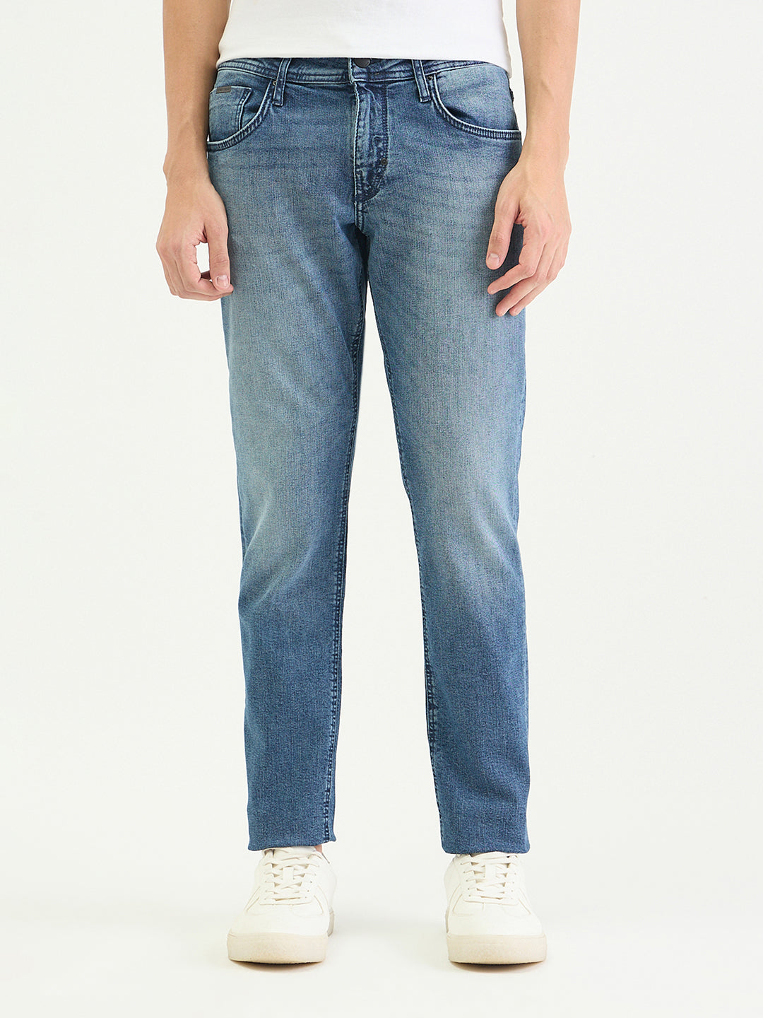 Antony Morato Men Tapered Fit Blue Solid Jeans