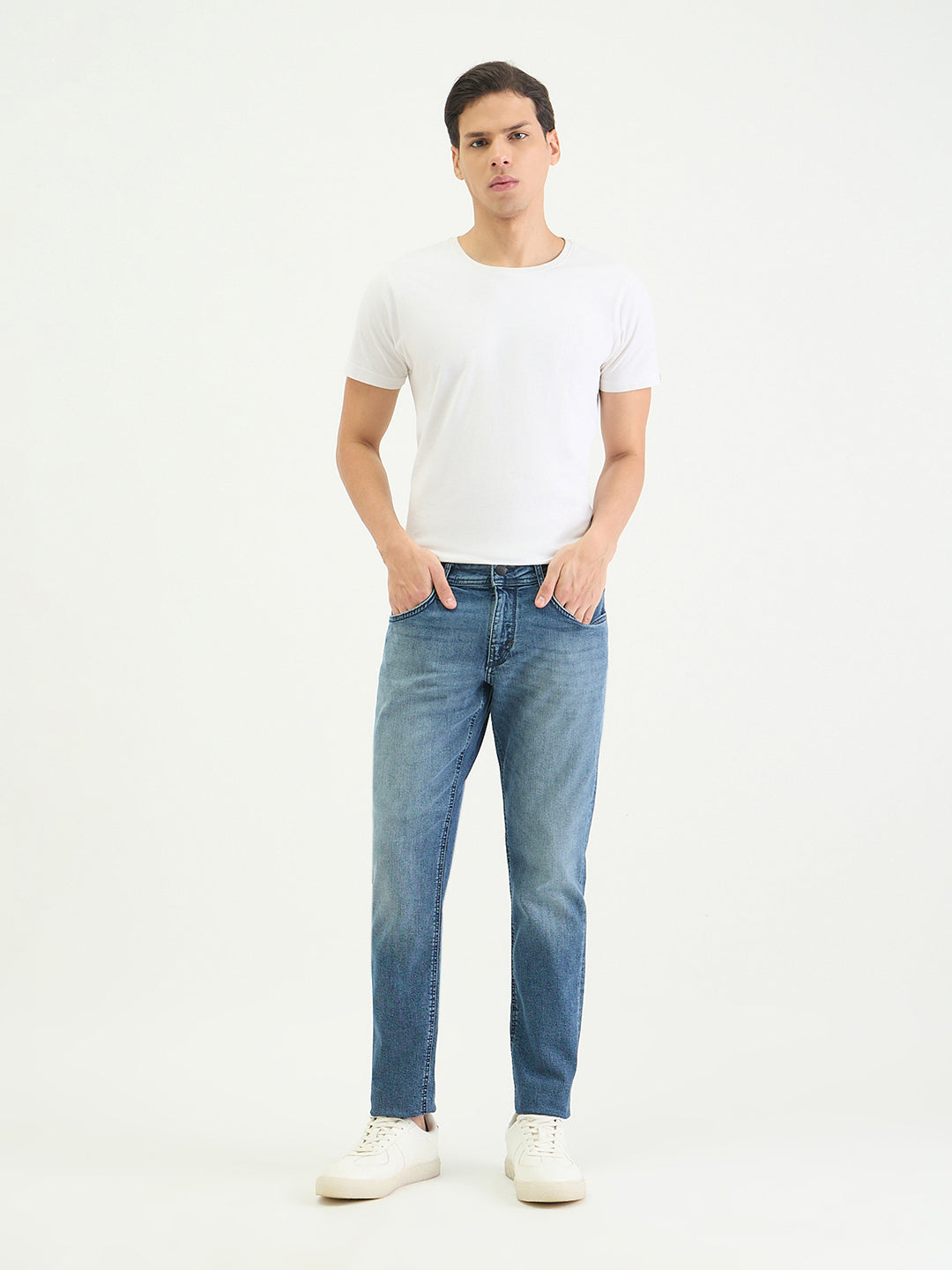 Antony Morato Men Tapered Fit Blue Solid Jeans