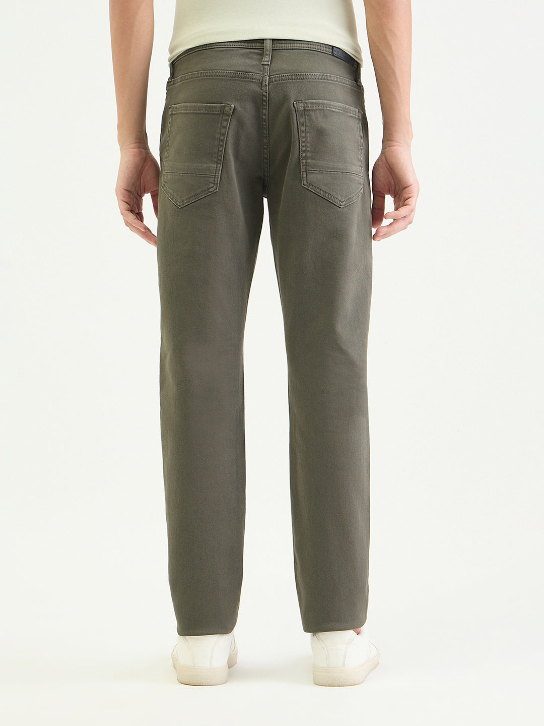 Antony Morato Men Tapered Fit Green Solid Jeans