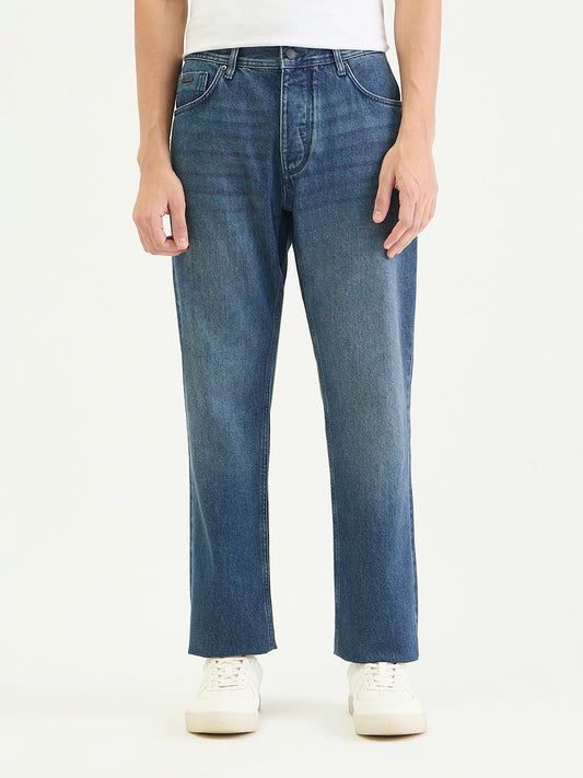 Antony Morato Men Straight Fit Blue Solid Pure Cotton Jeans