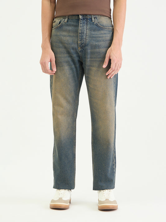 Antony Morato Men Straight Fit Blue Solid Pure Cotton Jeans