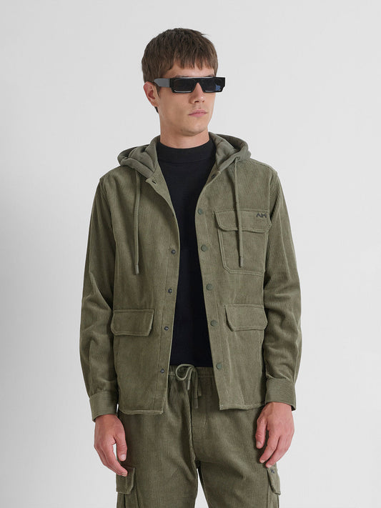 ANTONY MORATO Men Green Corduroy Cotton Shacket