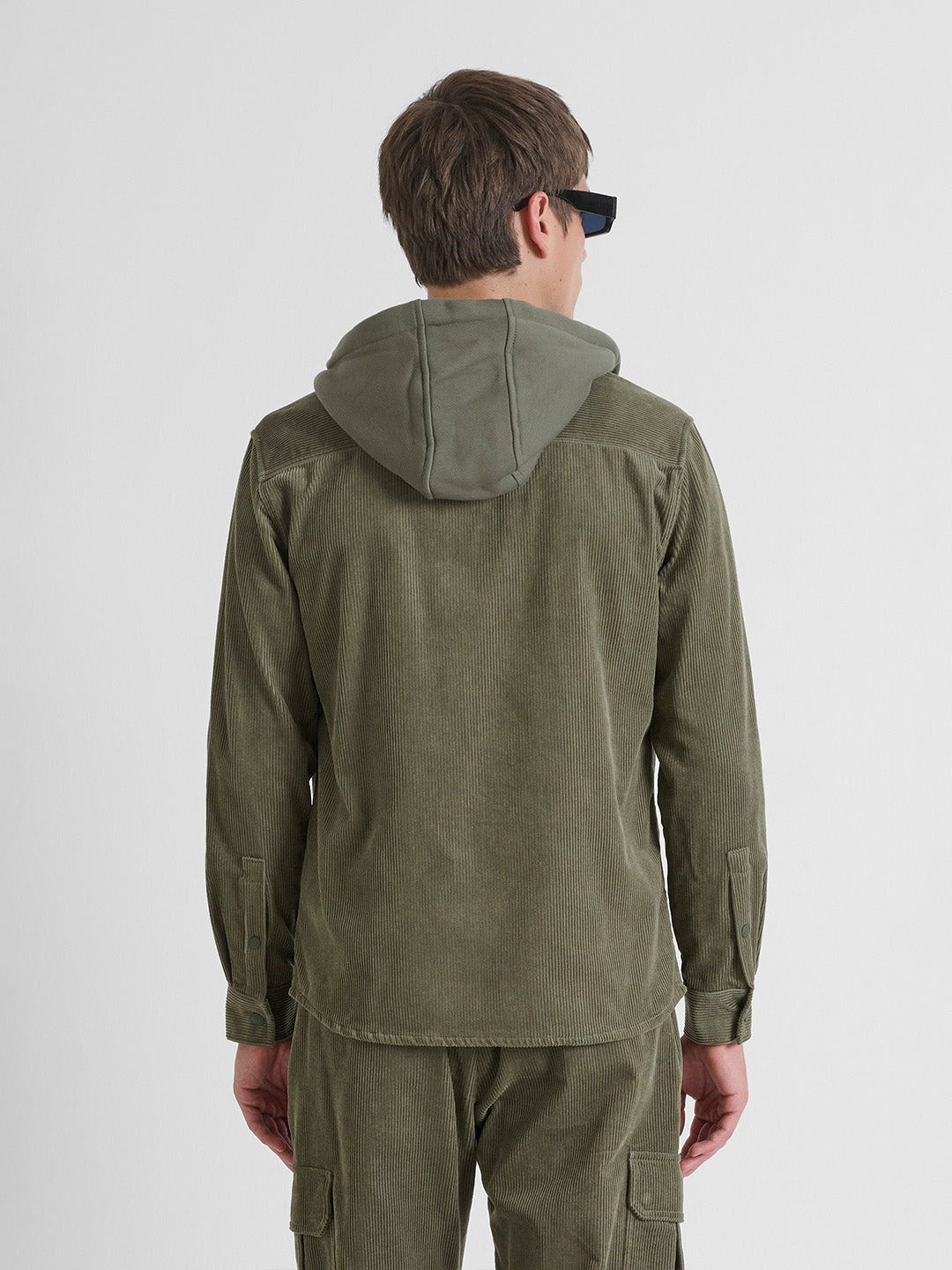 ANTONY MORATO Men Green Corduroy Cotton Shacket