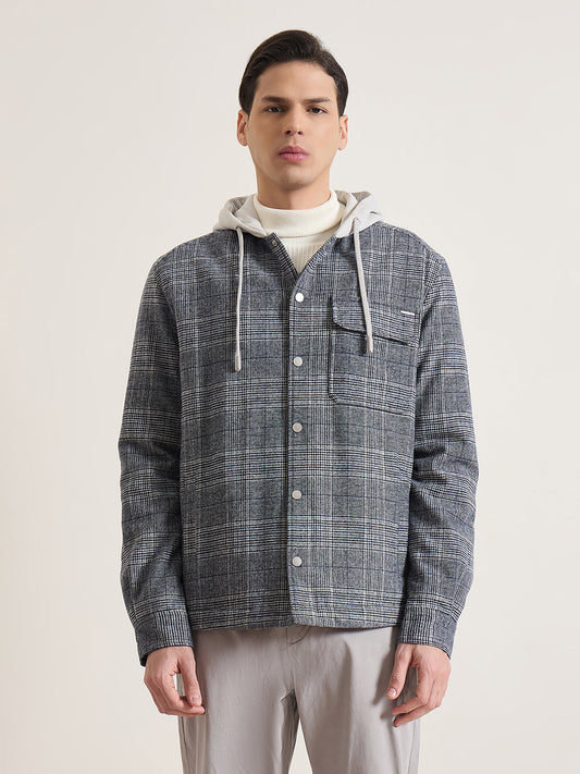 ANTONY MORATO Men Multicolor Checked Hooded Shirt