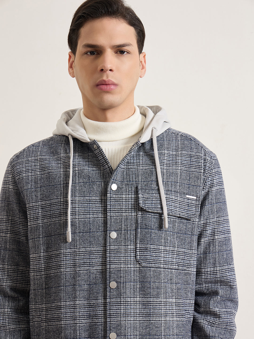 ANTONY MORATO Men Multicolor Checked Hooded Shirt