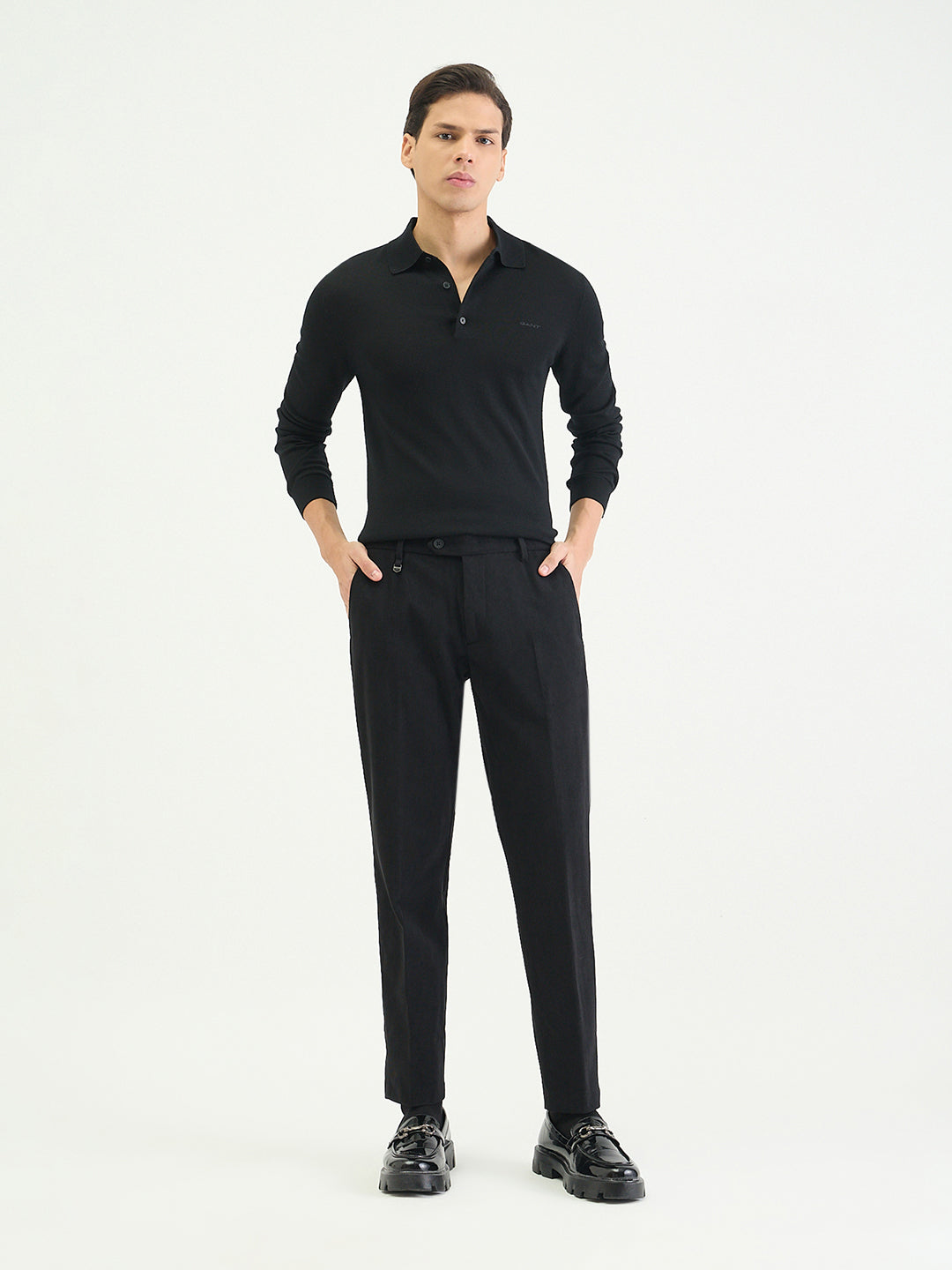 Antony Morato Men Slim Fit Black Solid Trouser